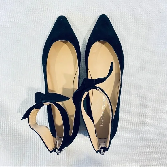NWT Ivanka Trump Tramory Suede Pointed Toe Flats - Picture 8 of 11